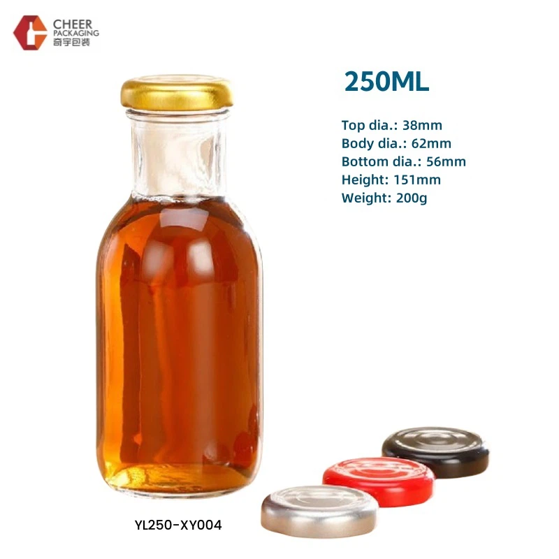 بطری آبمیوه شیشه ای 250 میلی لیتری